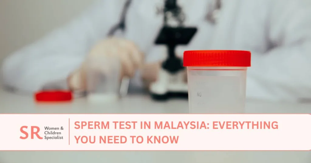 Malaysian fertility specialist doing semen analysis on a man's sperm